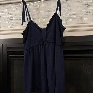 Torrid Dark Blue Textured Sleeveless Top